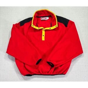 Vintage MARLBORO Men's Large 1/4 T-Snap Fleece‎ Jacket PullOver Adventure Team